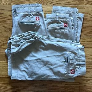 Mills Uniform Boys 12 Husky Twill Pants (2) and Shorts (2) Bundle Used 1 year